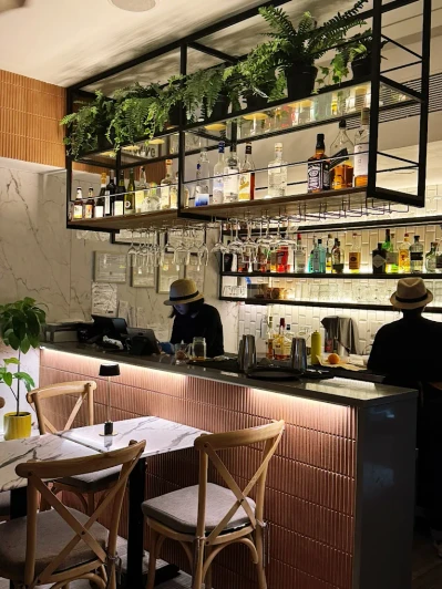 Stripes Clay featured on a bar inside Malii Gramercy Restaurant NYC
