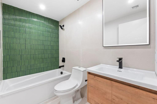 Stripes Green 3d Ribbed Wall Tile by Behman Builders in NJ