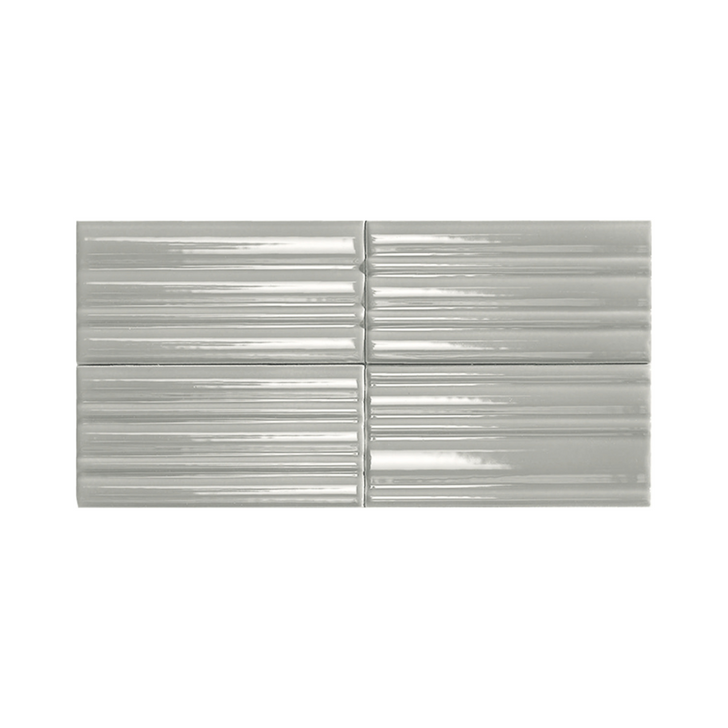 Mini Gray Sticks | 3D Fluted Wall Tile | Brick City Tile