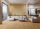 Chic living room with Redwood Plank Tile and Coordinating Forest Deco