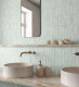 Stunning bathroom wall featuring Biscuit Green