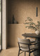 Circles Oak Porcelain Plank featured on wall and floor