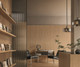 Modern Accent wall featuring Circles Walnut 3D Slata