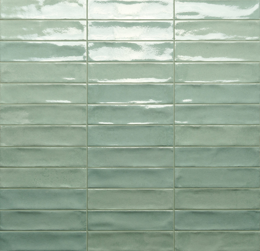 Color and Gloss variation of Marrakech Seawater 2x8 Subway tile