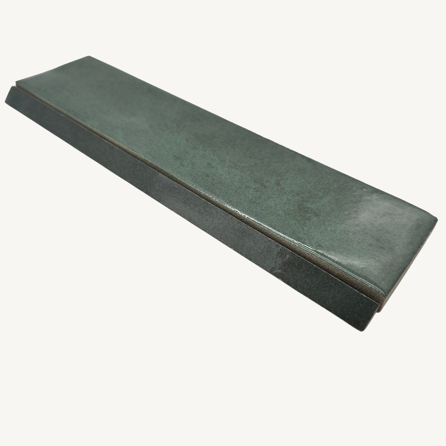 Marrakech Green edge trim paired with matching 2x8 field tile