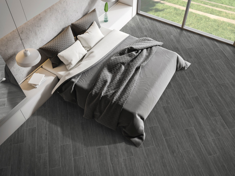 Mello Wood Dark Porcelain Plank Tile