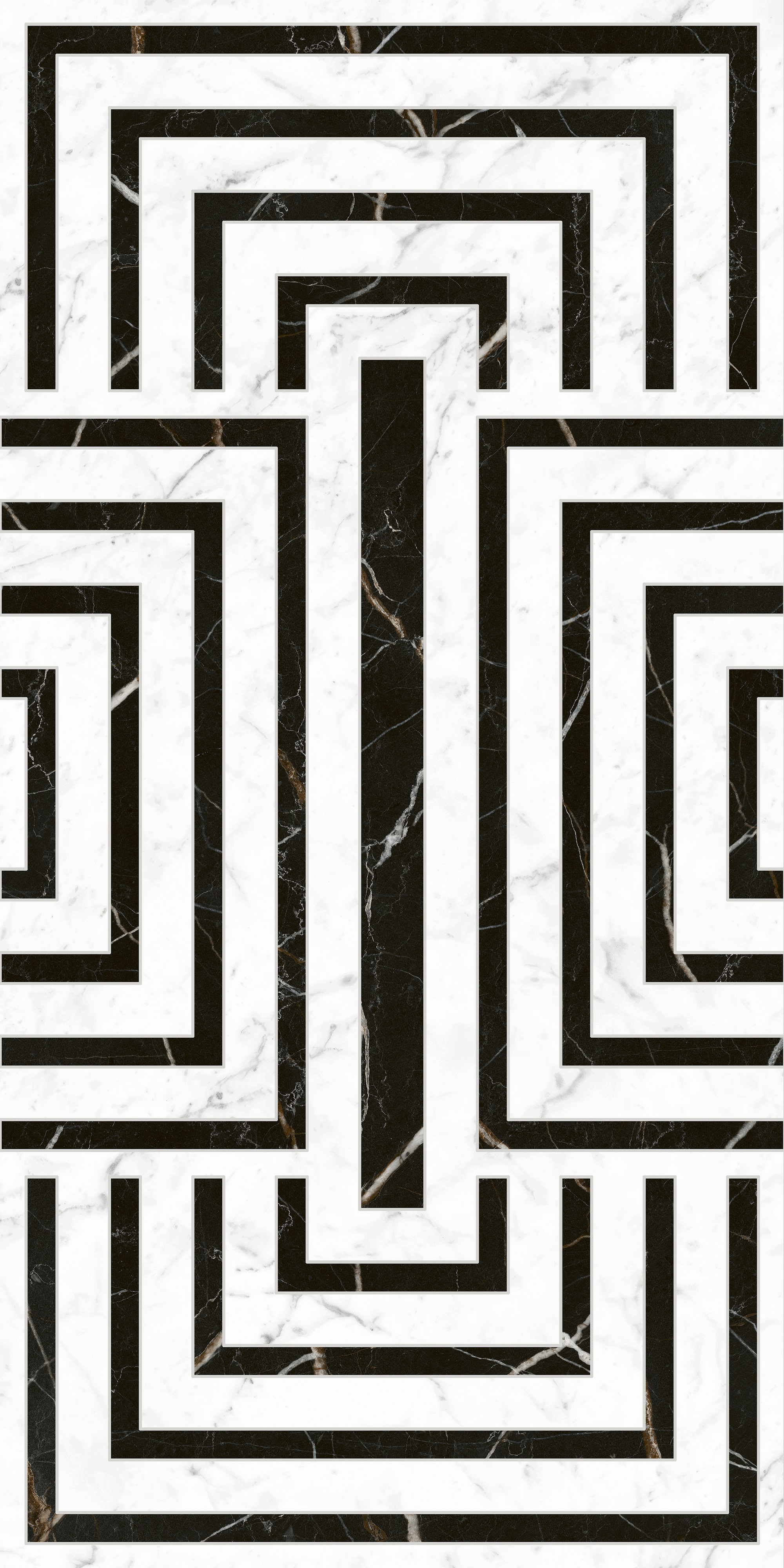 Designed with intention.
Each 24x48 porcelain slab is a standalone design element, digitally printed to replicate marble inlay with incredible clarity and texture.