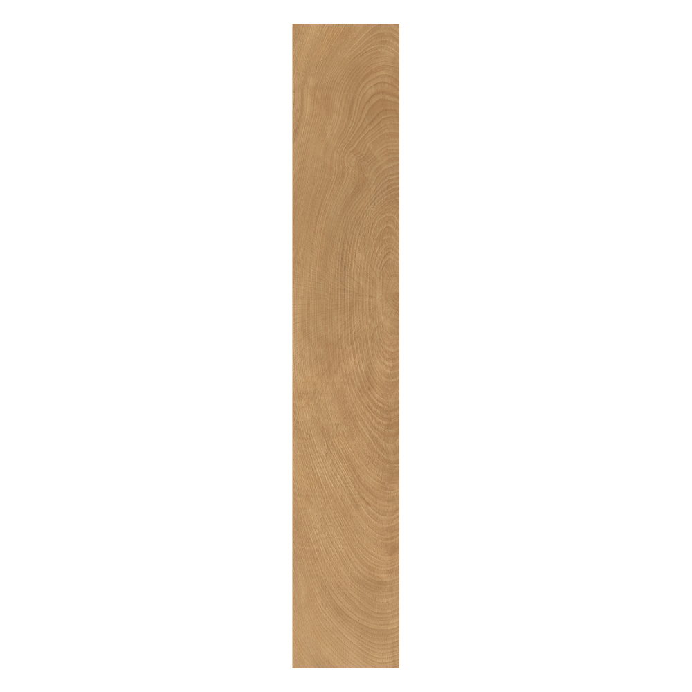 One of 24 Faces Circles Walnut Porcelain Plank Tile