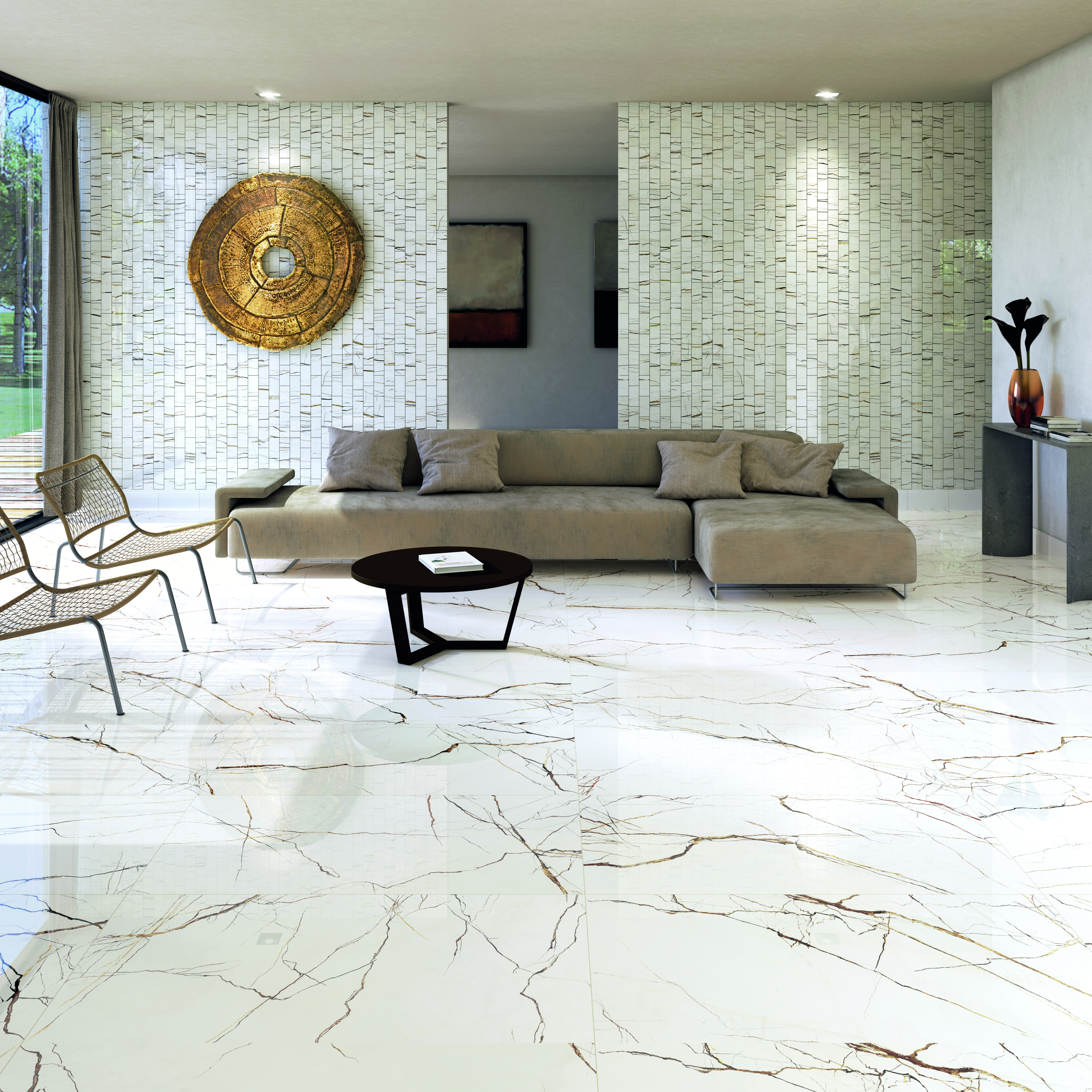 Settecento Lichen Patagonia 24x48 Polished Porcelain Slab Tile