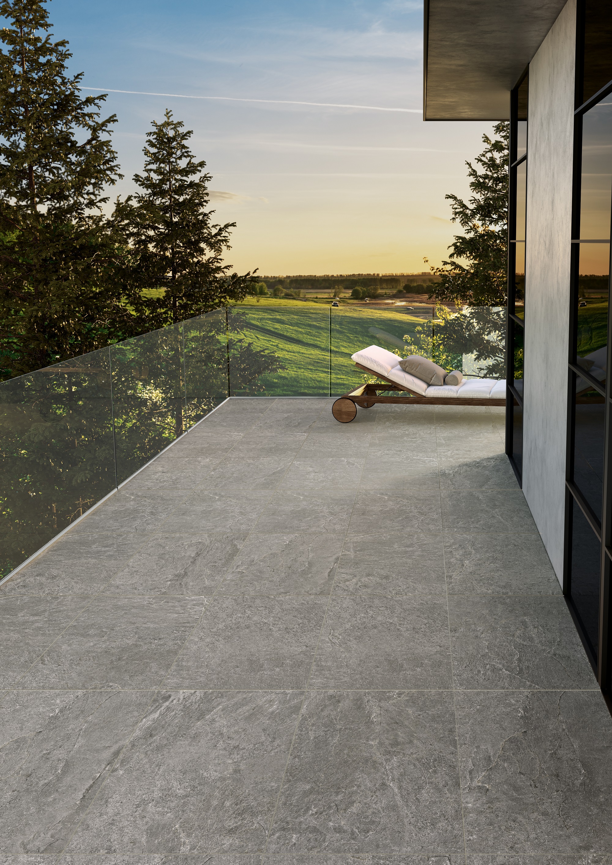 Gray Slate Look Tile 24x48 | Porcelain made in USA
