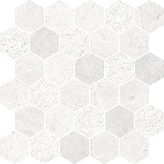 Pietra D'Orvieto Bianco Hexagon Blend