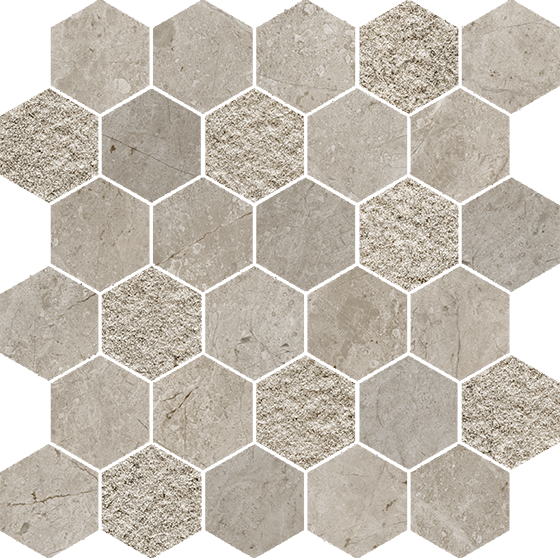 Orvieto Cenere Hexagon Blend Mosaic