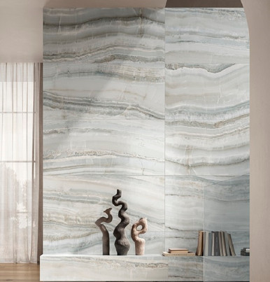TheBull vein フローライト ブルーベイン Venus Azul Vein 24x48 Blue Onyx Look Porcelain Tile