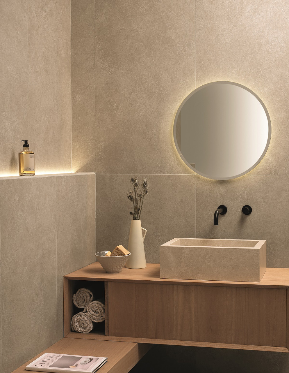 nobu P  Nobu Beige 20x48 Wall Tile - Brick City Tile