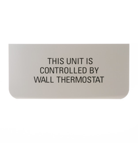 Universal PTAC Controlled by Thermostat Cover Label 10 Pack