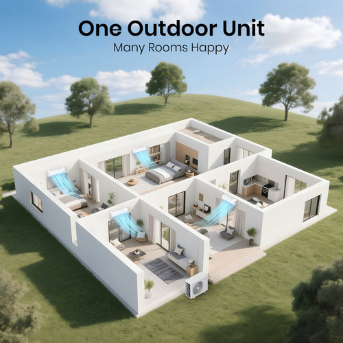 Tosot Mult-Zone Ductless Mini Split AC Heating System