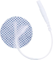 1 1/4" ROUND CLOTH BACK CARBON ELECTRODE, WHITE, LATEX FREE, 4/PACK