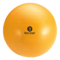 BODY SPORT 65 CM (BODY HEIGHT 5'7" - 6'1") ANTI-BURST FITNESS BALL (EXERCISE BALL), YELLOW