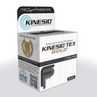 KINESIO TAPE TEX GOLD FP, 2" X 16.4', BLACK