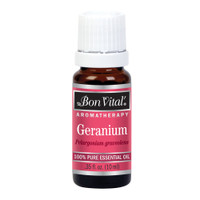 BON VITAL GERANIUM ESSENTIAL OIL, 10 ML/.35 FL OZ. BOTTLE