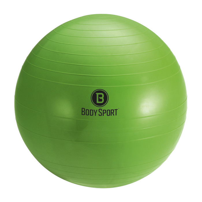 BODY SPORT 55 CM (BODY HEIGHT 5'1" - 5'6") ANTI-BURST FITNESS BALL (EXERCISE BALL), GREEN