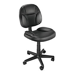 Brenton Studio Battista Bonded Leather Mid Back Chair Black Office Wagon