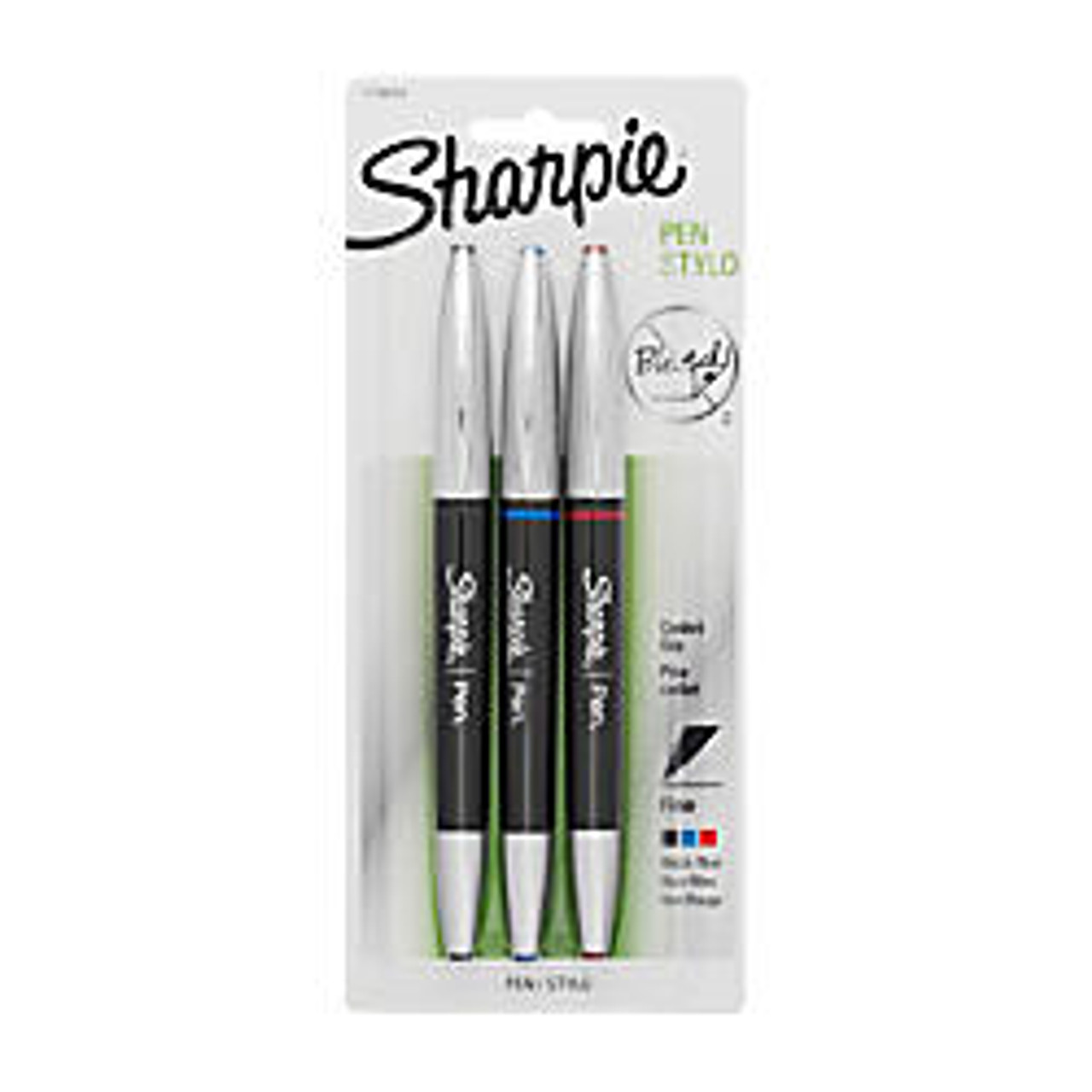 Sharpie Soft Grip Pens Fine Point 0.3 mm Black Barrel Assorted Ink
