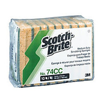 Scotch-Brite&trade; Medium-Duty No. 74 Scrub Sponges, Pack Of 10