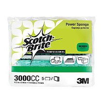 Scotch-Brite&trade; Power Pads, Aqua, Pack Of 5