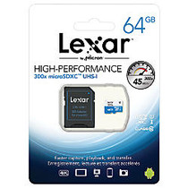 Lexar High-Performance 300x Micro SDHC UHS-I Memory Card, 64GB