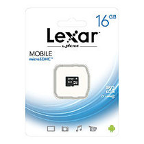 Lexar; microSDHC&trade; Memory Card, 16GB, LSDMI16GAJOD