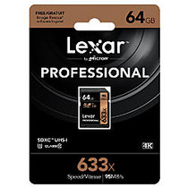 Lexar; Professional UHS-I SDXC&trade; Memory Card, 64GB