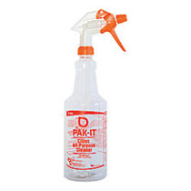 Big 3 Packaging PAK-IT Spray Bottle, Citrus All-Purpose Cleaner, 32 Oz, Orange/Clear