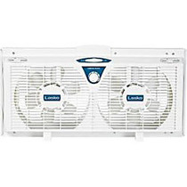 Lasko 8&rdquo; Electrically Reversible Twin Window Fan with Thermostat