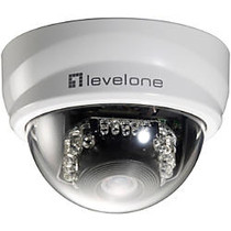 LevelOne H.264 2-Mega Pixel FCS-3101 10/100 Mbps PoE Mini Dome Network Camera w/IR