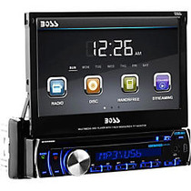 BOSS AUDIO BV9986BI Single-DIN 7 inch Motorized Touchscreen DVD Player, Receiver, Bluetooth, Detachable Front Panel, Wireless Remote