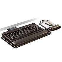 3M&trade; Sit/Stand Adjustable Keyboard Tray, Black