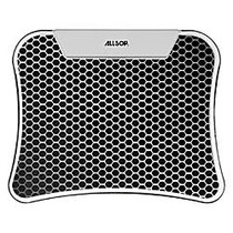 Allsop; LED Mouse Pad/USB Hub, 9 inch; x 11 inch;, Hex, Black/Silver