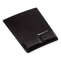 Fellowes Mouse Pad / Wrist Support with Microban Protection - 0.9 inch; x 8.3 inch; x 9.9 inch; Dimension - Black - Memory Foam, Jersey