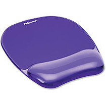 Fellowes; Gel Crystals Mouse Pad With Wrist Rest, 1 inch;H x 7.94 inch;W x 9.25 inch;D, Purple