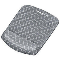 Fellowes; PlushTouch&trade; Mouse Pad With Wrist Rest, Gray/White