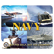 Integrity Mouse Pad, 8 inch; x 9.5 inch;, Navy Freedom Force, Pack Of 6