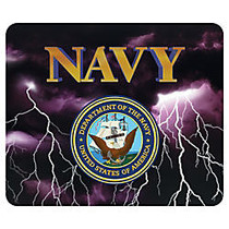 Integrity Mouse Pad, 8 inch; x 9.5 inch;, Navy Purple Lightning, Pack Of 6
