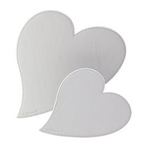 See Jane Work; Heart Mouse Pad And Coaster Set, White