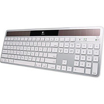 Logitech Wireless Solar Keyboard K750 for Macs - Wireless Connectivity - RF - USB Interface - Compatible with Computer (Mac) - Multimedia, Eject, Brightness Hot Key(s) - Silver