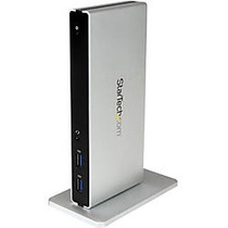 StarTech.com DVI Dual-Monitor Docking Station for Laptops - HDMI and VGA Adapters - USB 3.0 - Universal Laptop Dock