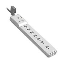 Belkin; Home/Office Series Surge Protector, 7 Outlets, Phone Line Protection, 12' Cord, 2160 Joules, White