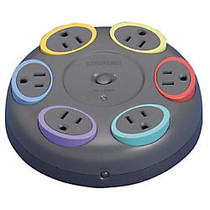 Kensington SmartSockets Color-Coded Six-Outlet Tabletop Surge Protector