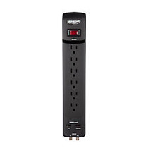 Monster; Essentials Core Power 600 USB + AV 6-Outlet Surge Protector, 2.5' Cord, Black