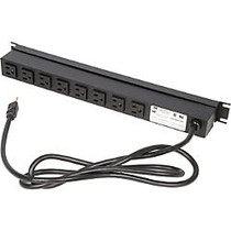 Rack Solutions 15A Horizontal Power Strip, Rear Outlet, 15ft Cord